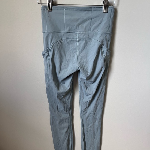 LULULEMON gray Blue High-Waisted Leggings - Picture 1 of 4